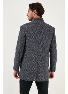 Buratti Buttoned Stand Collar Melted Slim Fit Cashew Coat Men's Coat 5841016  - Image 5