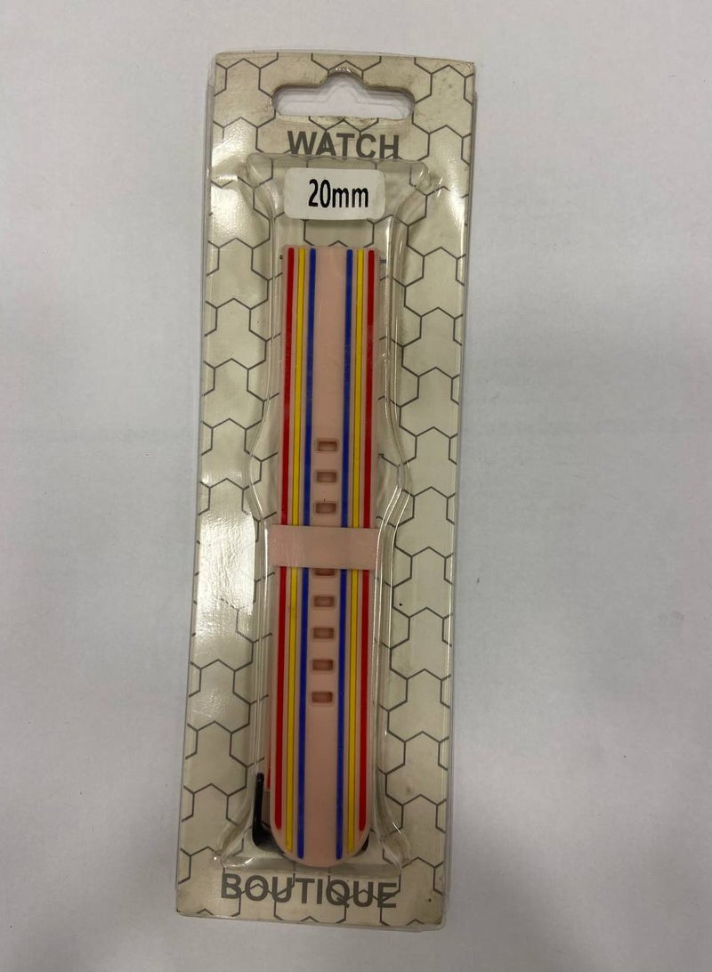 Soft Silicone Replacement Strap, Size (20MM) for Samsung Watch 4, Samsung Galaxy Active 2 40mm 45mm, Gear S2, Amazfit GTS 2, GTS3, GTS, Bip u - Image 1