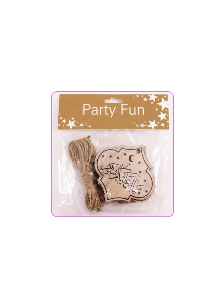 PARTY FUN - Mubarak Alaykum Gift Tag 6Pcs Pkt 7Cm - Image 1