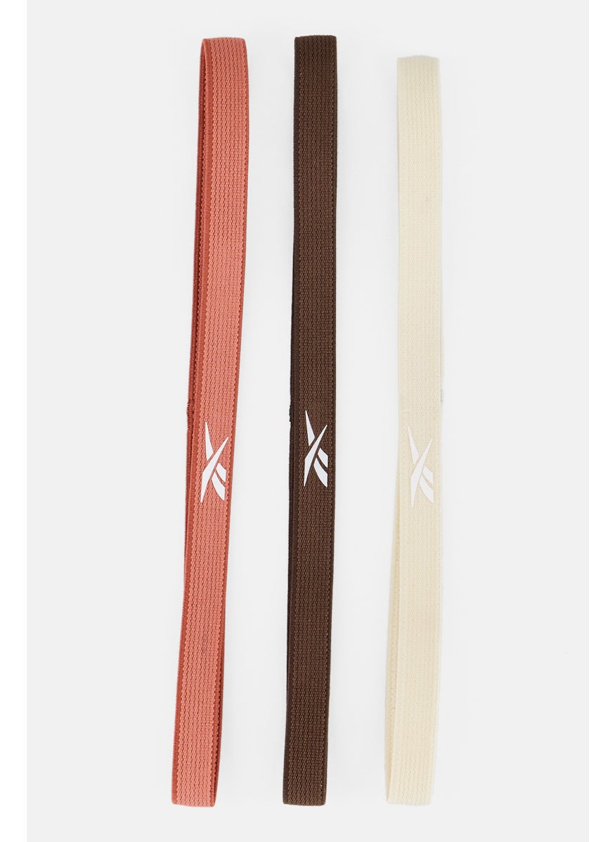 Reebok Women 3 Pieces Brand Logo Hair Band, Multicolor  - Image 2