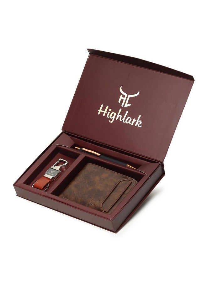 Highlark Gift Hamper for Men I Wallet, Keychain & Pen Combo Gift Set I Gift for Everyone & Every Occasion - Image 3