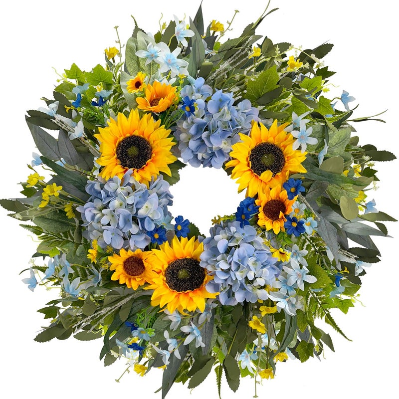HipTree 24 Inch Spring Wreaths for Front Door-05 - Image 1