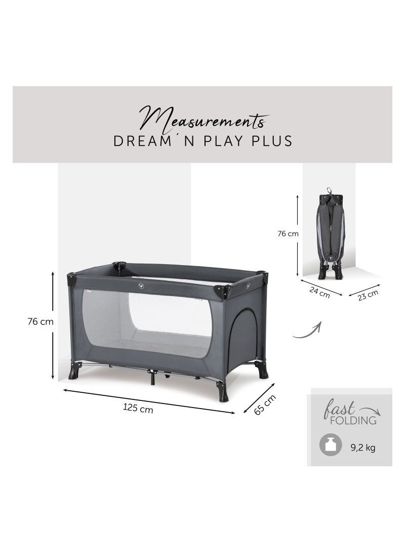 hauck Travel Cots Dream N Play Plus - Grey - Image 5