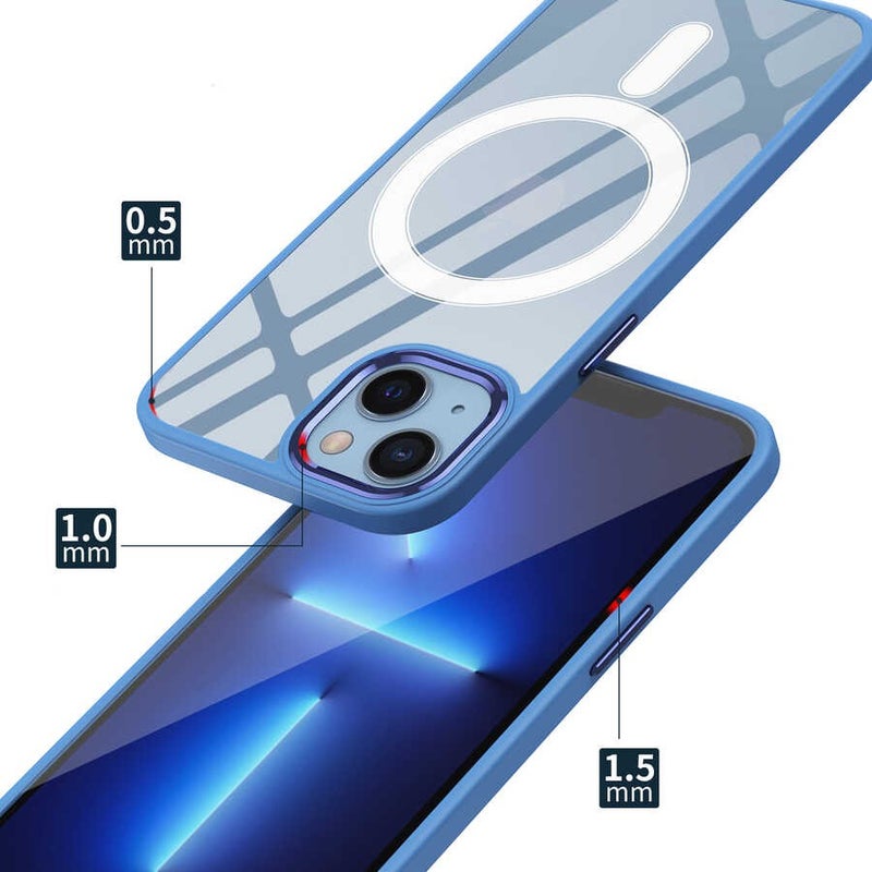 FUJIMAX Apple iPhone 13 Case with Wireless Charging Fujimax Chrome Magsafe Silicone Cover