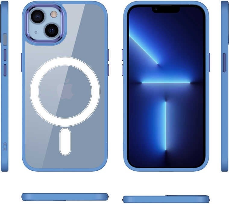 FUJIMAX Apple iPhone 13 Case with Wireless Charging Fujimax Chrome Magsafe Silicone Cover