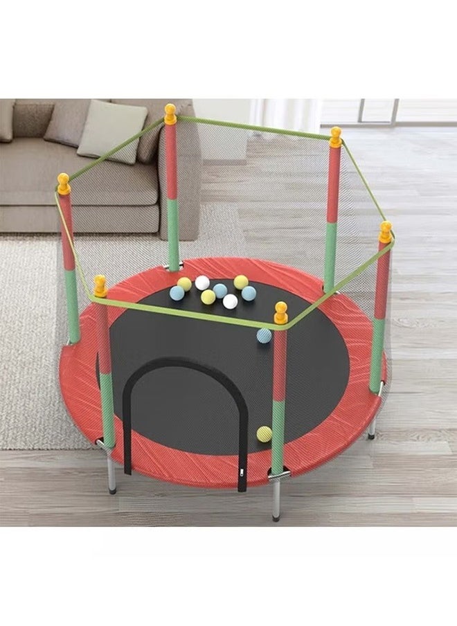 Arababy Children's Indoor And Outdoor Trampoline With Safety Net And Safety Mat, Round Trampoline With a Maximum Load Of 80 kg  - Image 3