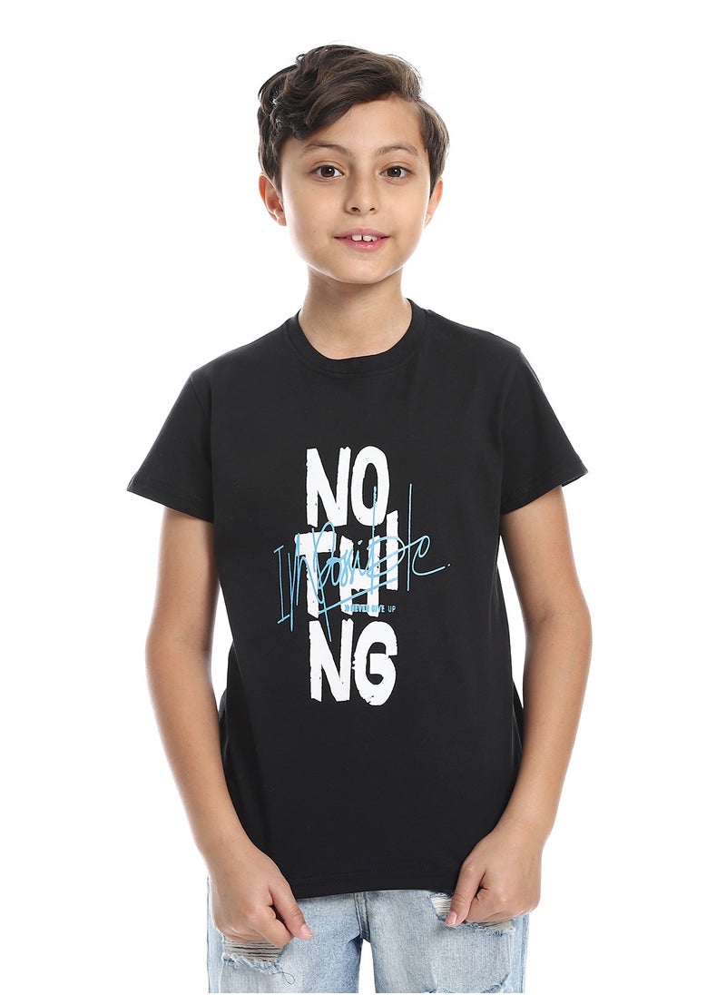 Caesar - Boys Round Neck Printed T-Shirt With Half Sleeves - Image 1