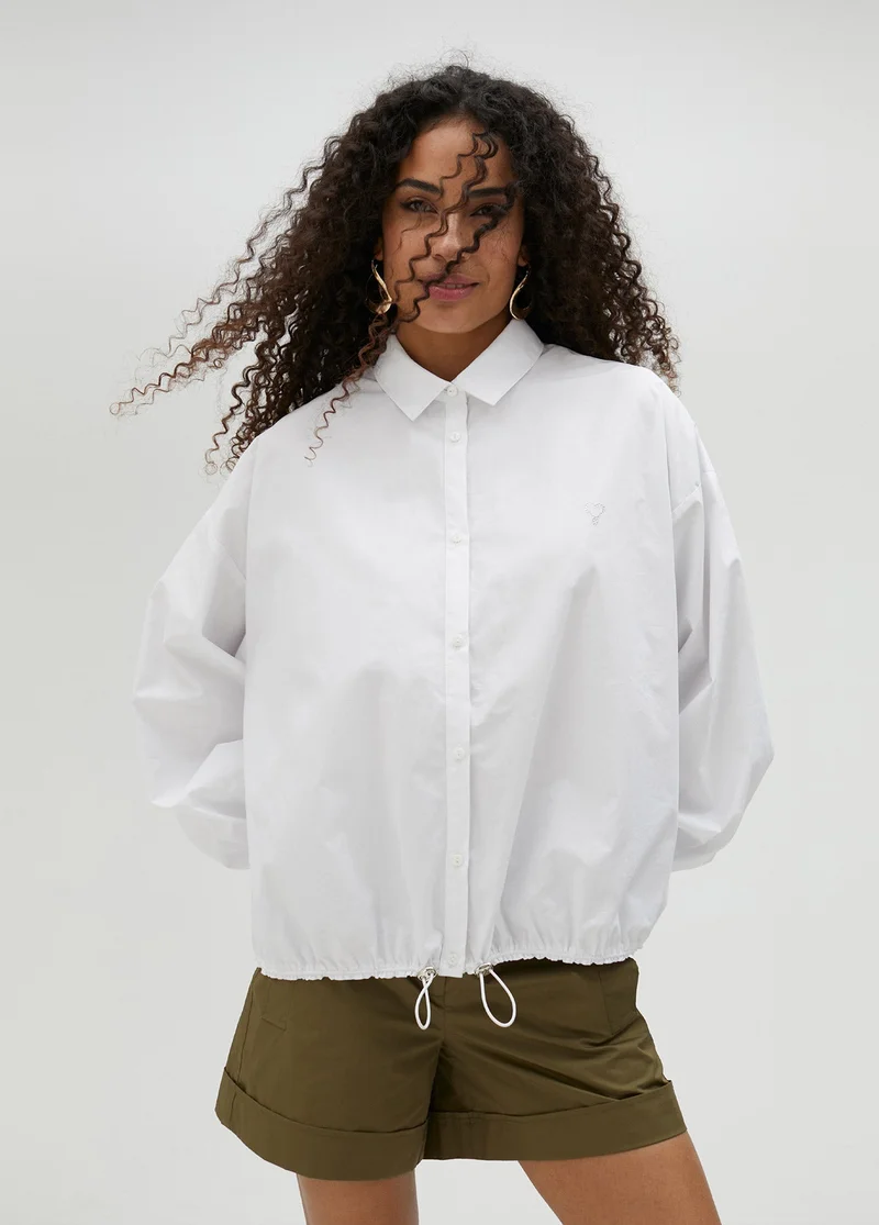 Lola Casademunt Poplin shirt with elasticated hem