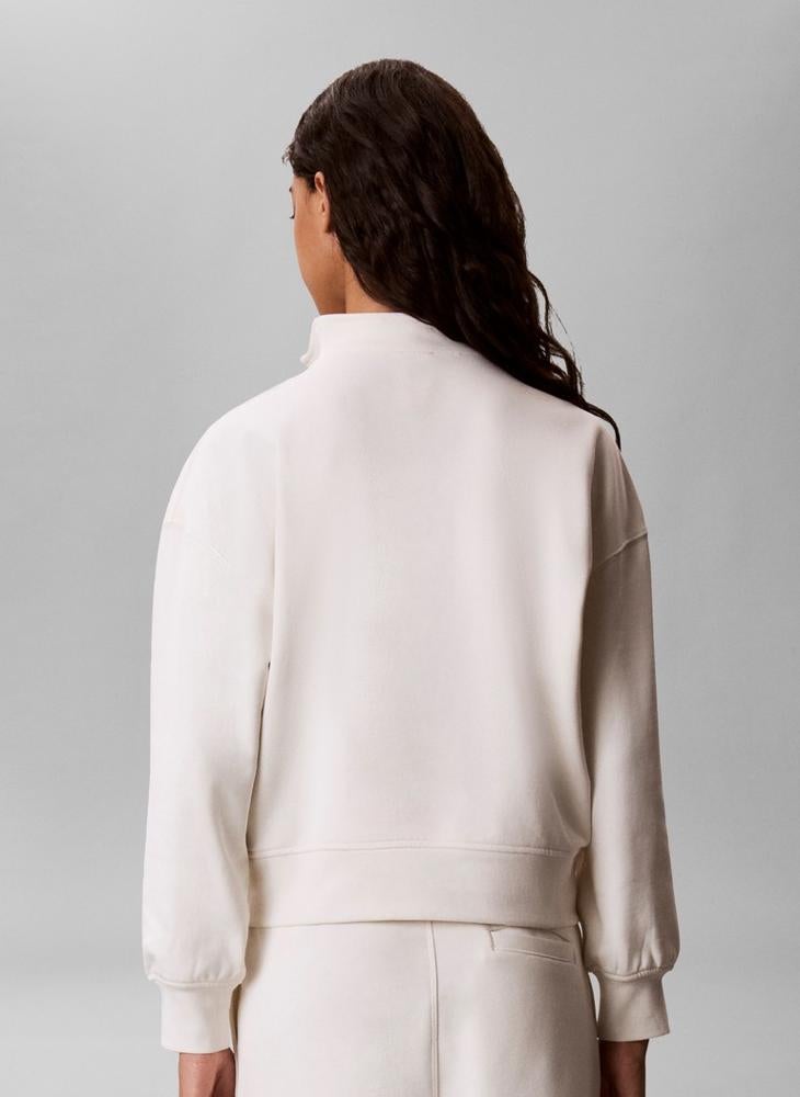 CALVIN KLEIN French Terry Quarter-Zip Sweatshirt - Image 2