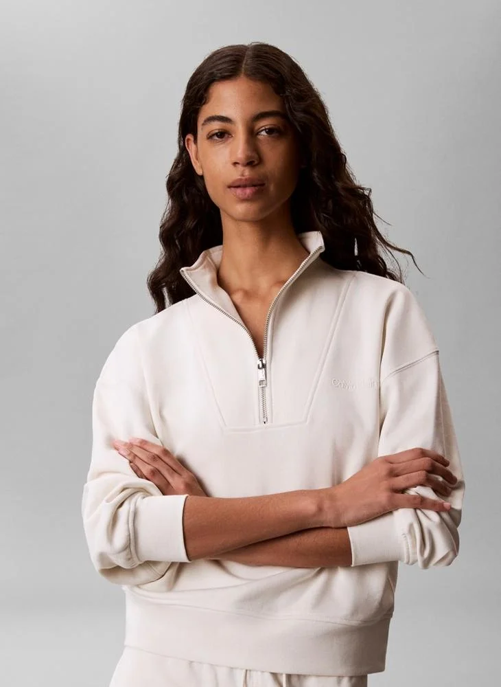 Calvin Klein French Terry Quarter-Zip Sweatshirt