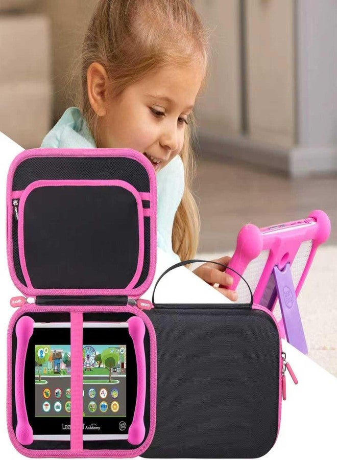 Aproca Case Compatible with Leapfrog LeapPad Academy Kids’ Learning Tablet/Epic Academy Edition/LeapPad Ultimate, Portable Storage Bag for Accessories -Black with Pink Zipper - Image 5