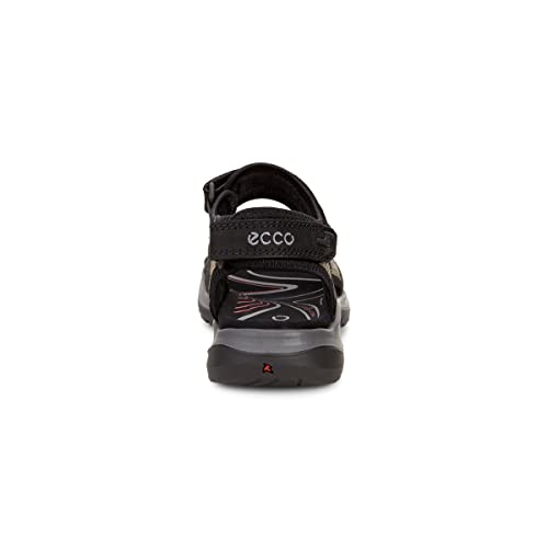 ECCO Women's Yucatan Sport Sandal, Black/Mole/Black Oil Nubuck, 8-8.5 - Image 2