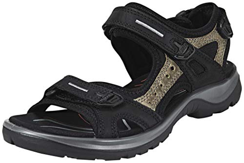 ECCO Women's Yucatan Sport Sandal, Black/Mole/Black Oil Nubuck, 8-8.5 - Image 1