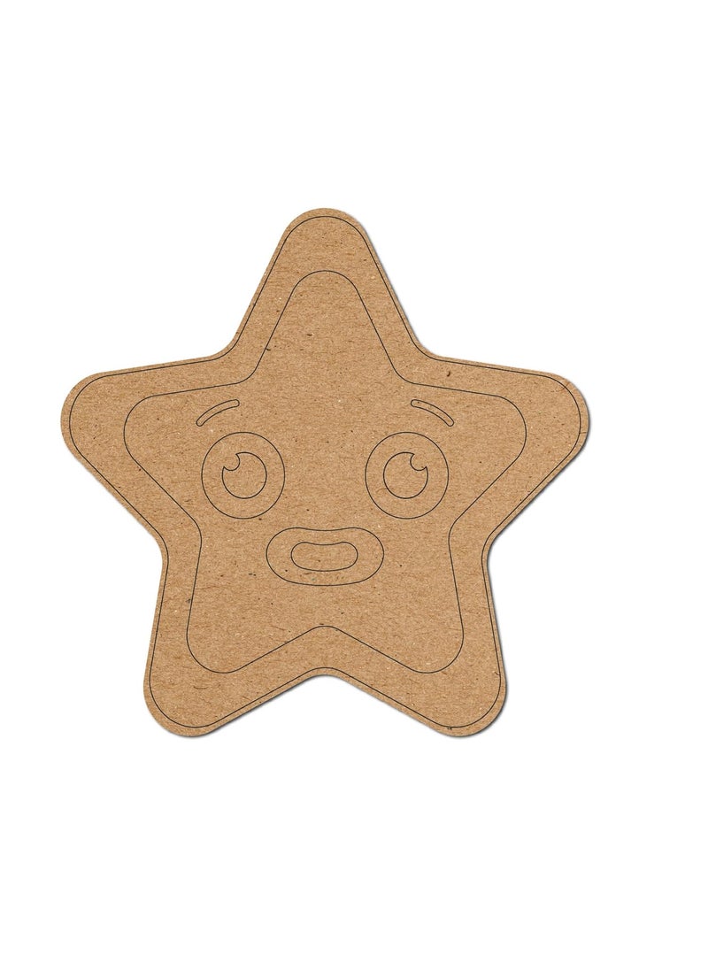 Swister Decor Star DIY Pre Marked Shape Cutout On MDF  - Image 3
