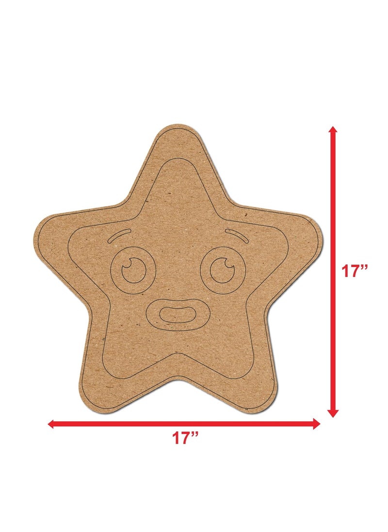 Swister Decor Star DIY Pre Marked Shape Cutout On MDF  - Image 2