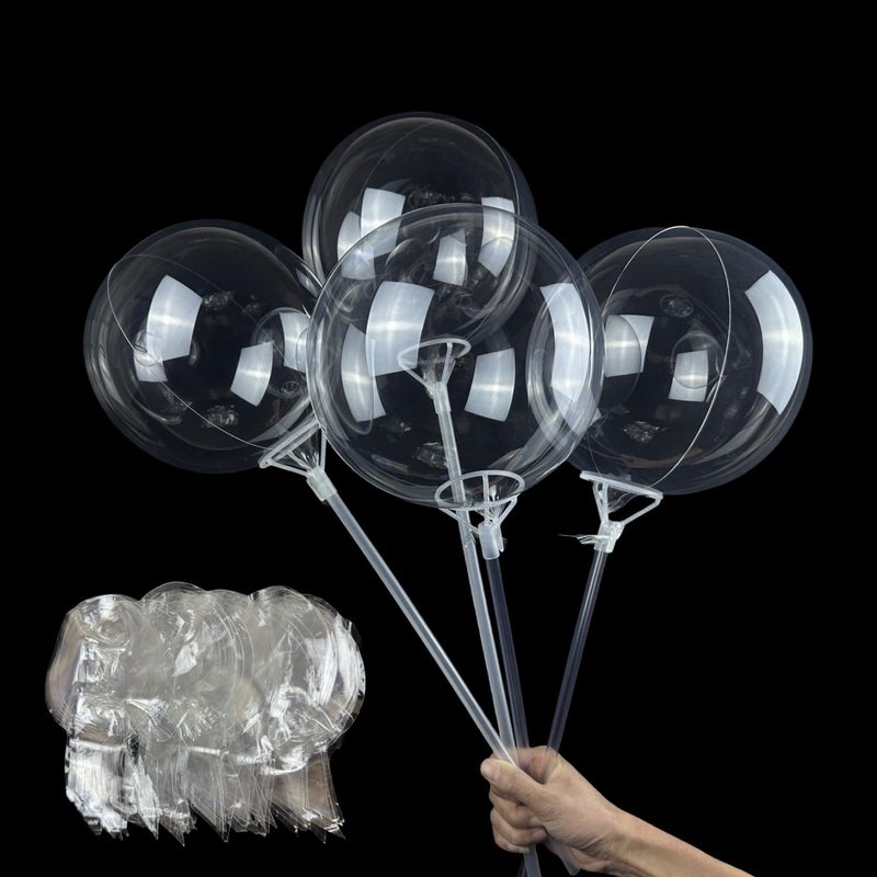 Efay Clear Bubble Balloons50 Packs Small PreStretched Bobo Balloons Bubble Balloons for Kids MermaidSharkUnder the Sea Balloons Party Decor - Image 3