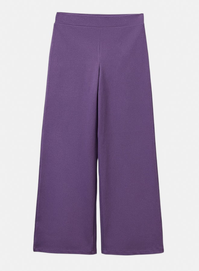 Benetton Girls Wide trousers in stretch cotton - Image 1