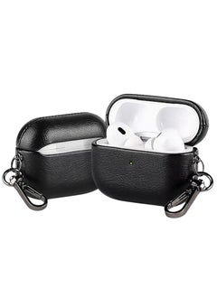 Generic AirPods 4th Generation Case Leather Case, Compatible with AirPods 4 Gen (2024) (USB-C), Compatible with MagSafe, Drop Protection Cover with Lanyard, Orbit Hybrid Case, Black  - Image 4