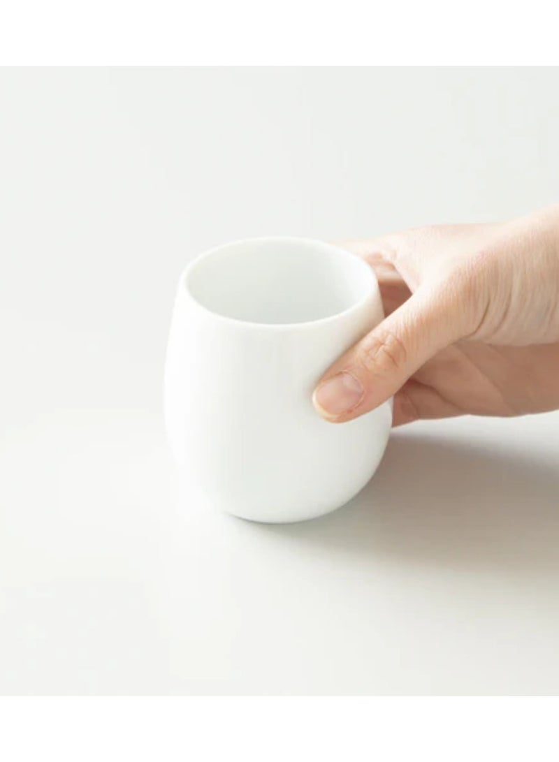 Origami Coffee Cups for French Press, Cold Brew, Latte, Capaccino I Barrel Flavor Cup I Made of Porcelain I 200 ml Capacity I White Color - Image 1