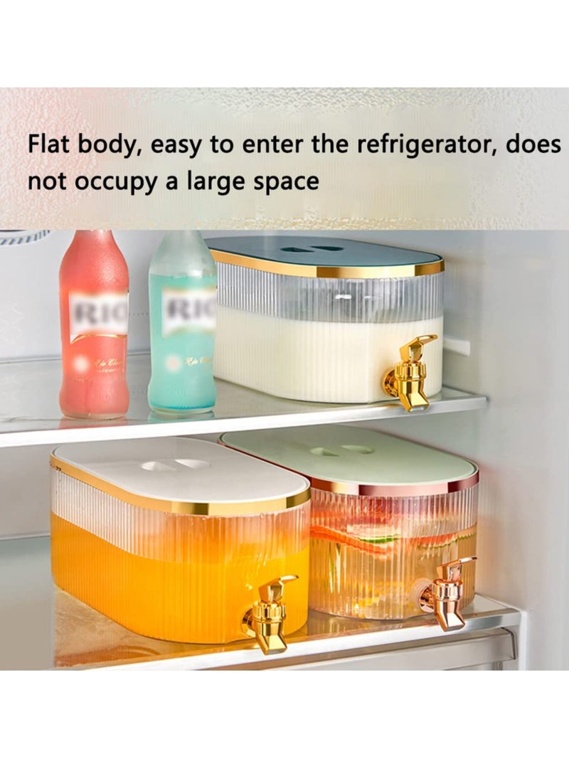 SOLARAE Drink Dispenser, Transparent Beverage Dispenser With Spigot, 1.4 Gallon Iced Juice Lemonade Fruit Tea Dispenser For Party Daily Use, Milk Dispenser For Fridge Gallon, Small Water Dispensers - Image 2