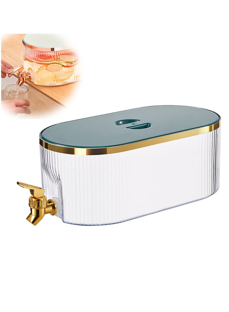 SOLARAE Drink Dispenser, Transparent Beverage Dispenser With Spigot, 1.4 Gallon Iced Juice Lemonade Fruit Tea Dispenser For Party Daily Use, Milk Dispenser For Fridge Gallon, Small Water Dispensers - Image 1