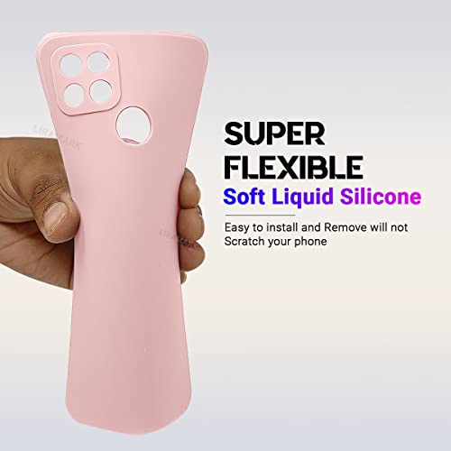LIRAMARK Silicone Soft Back Cover Case for Oppo A15 / A15s (Silicone Pink) - Image 3