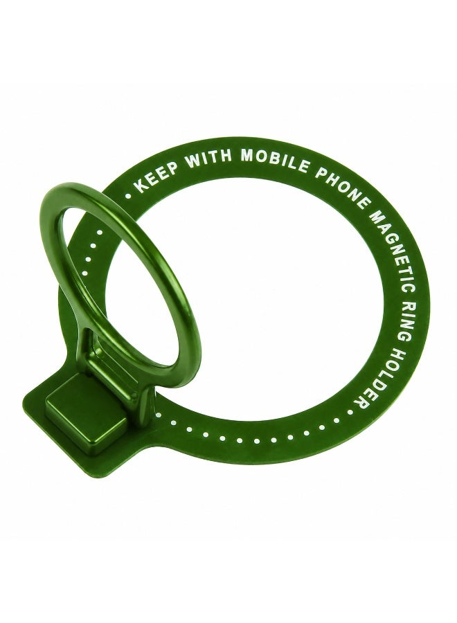 Hedge Magnetic Phone Ring Holder & MagSafe Stand, 360° Rotating Finger Grip Ring Ultra Slim Zinc Alloy Mobile Stand Compatible with MagSafe Phones and Cases Green - Image 2