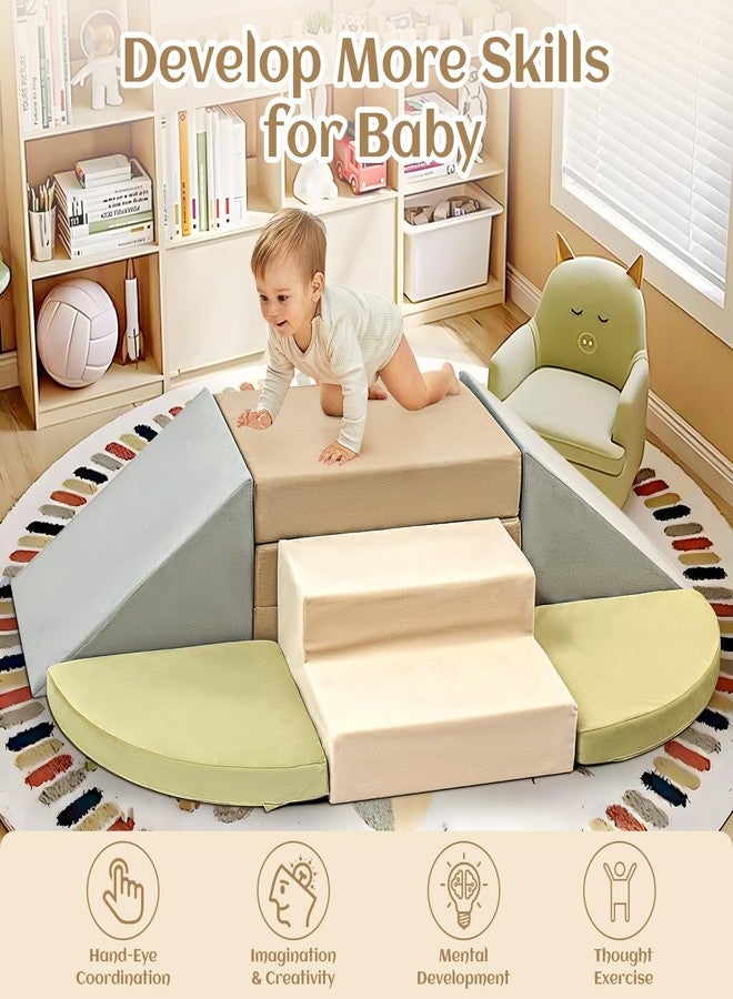 Erament 6-Piece Toddler Climbing Toys Indoor, Foam Climbing Toys for Toddlers, Soft Play Baby Climbing Blocks for Crawling and Sliding, Safe Climbing Play Set Indoor Gym Equipment for Toddler1-3, Infant, Baby - Image 2