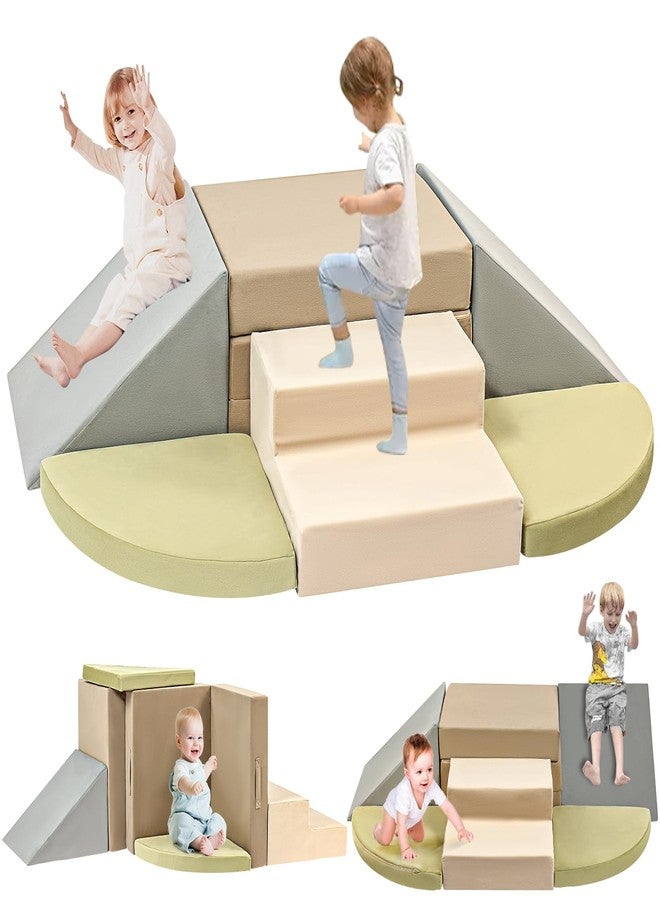 Erament 6-Piece Toddler Climbing Toys Indoor, Foam Climbing Toys for Toddlers, Soft Play Baby Climbing Blocks for Crawling and Sliding, Safe Climbing Play Set Indoor Gym Equipment for Toddler1-3, Infant, Baby - Image 1
