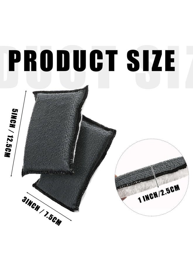 Mudder 12 Pcs Scrubbing Sponge 5'' x 3'' Scrubbers for Cleaning Dishes Scrub Pads Detailing Household Cleaning Sponges for Leather Car Seat Couch Cleaning - Image 2
