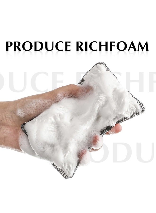 Mudder 12 Pcs Scrubbing Sponge 5'' x 3'' Scrubbers for Cleaning Dishes Scrub Pads Detailing Household Cleaning Sponges for Leather Car Seat Couch Cleaning - Image 5