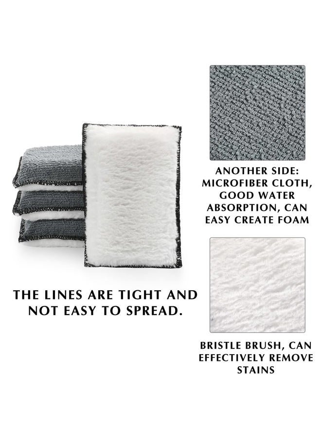 Mudder 12 Pcs Scrubbing Sponge 5'' x 3'' Scrubbers for Cleaning Dishes Scrub Pads Detailing Household Cleaning Sponges for Leather Car Seat Couch Cleaning - Image 3