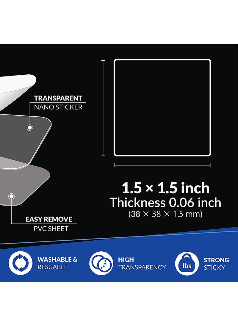 Generic IMOX Self Adhesive Double Sided Stickers, Double Sided Sticky Pads, Two Side Sticky Pads, Double Sided Tape for for Wall, Kitchen, Office, Wall, Car (6cm x 6cm) - Pack of (30)  - Image 2