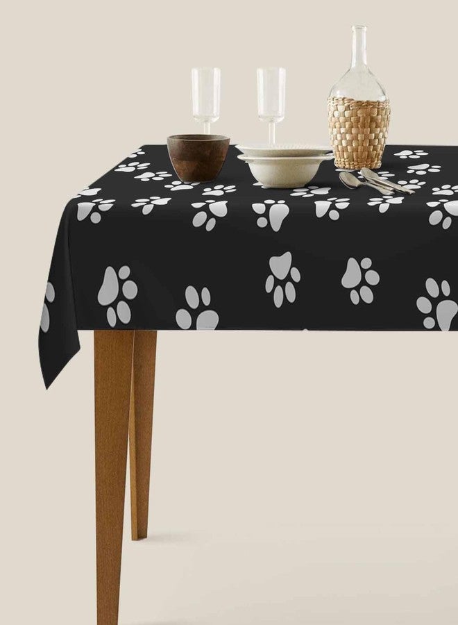TKS MITLAN Dog Paw Print Dark Tablecloth Decor Table Cloth Dining Room Kitchen Table Cover 52 x 70 Inch Oblong/Rectangle - Image 5