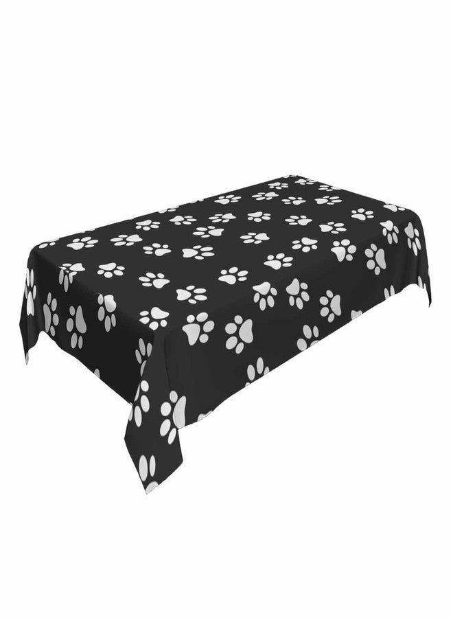 TKS MITLAN Dog Paw Print Dark Tablecloth Decor Table Cloth Dining Room Kitchen Table Cover 52 x 70 Inch Oblong/Rectangle - Image 4