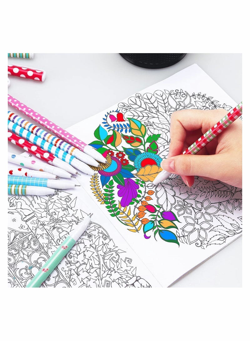 Y&D Gel Pens, 10 Pack Color Cute Ink Cartoon Stationery Ballpoint for Writing Drawing Gifts, Multi Colored Pens 0.38 mm Fine Point Women Girls Kids Children Students Gifts - Image 4