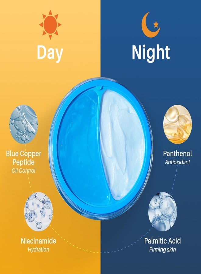 SPODARE Day & Night Cream set, Oil-Control Nourishing Face Cream with Blue copper Peptide + Firming Renewal Night Cream with Panthenol, Universal 2-in-1 Formula for All, 3.4 Oz - Image 4