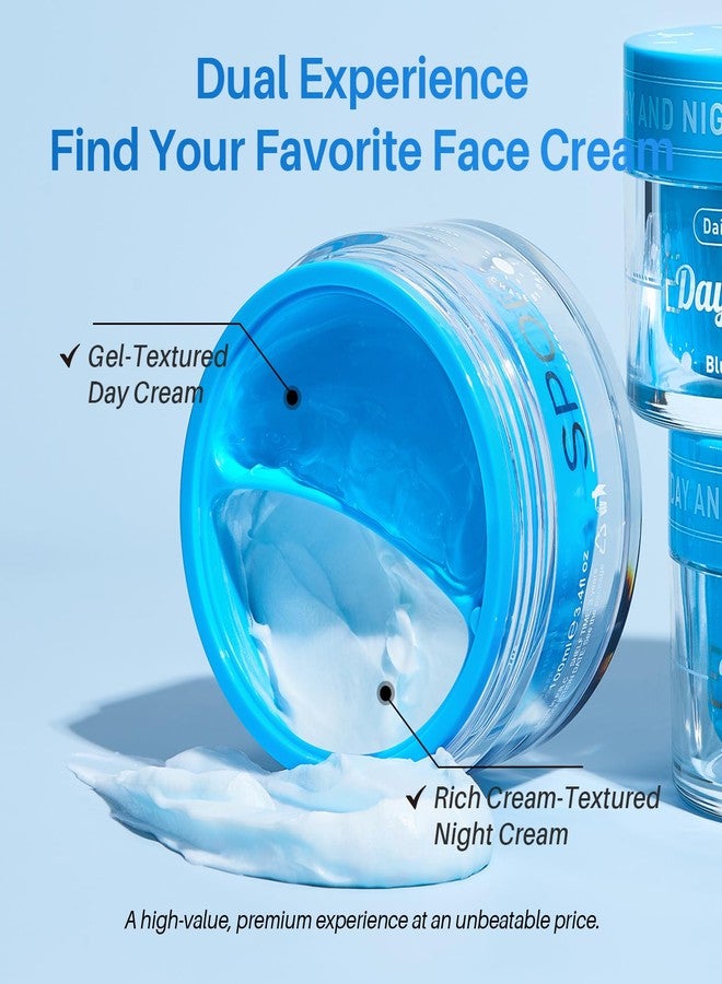 SPODARE Day & Night Cream set, Oil-Control Nourishing Face Cream with Blue copper Peptide + Firming Renewal Night Cream with Panthenol, Universal 2-in-1 Formula for All, 3.4 Oz - Image 3