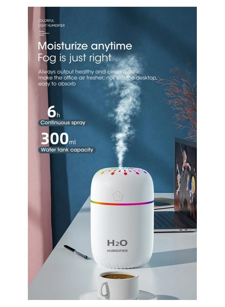 اتش 2 او مرطب هواء بمنفذ USB مع الوان LED وخاصية ايقاف التشغيل التلقائي - Image 3
