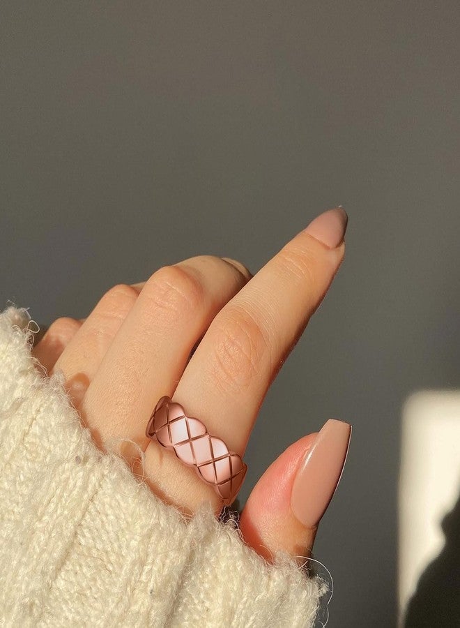 King Will Gold Plated Tungsten Carbide Wedding Band for Men, 8mm Men Wedding Ring with Side and Surface Notch Comfort Fit, Size 11 - Image 4