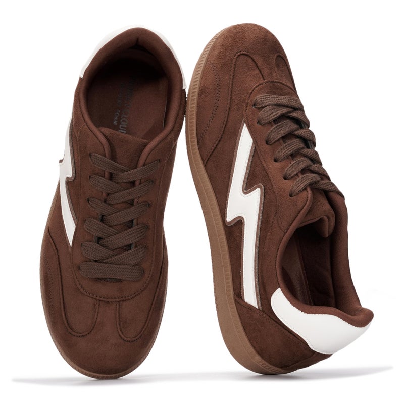Project Cloud Fashion Sneakers for Women 2026 - Lace-Up Shoes Trendy Women Sneakers with Memory Foam Insole Women's Fashion Sneakers Non-Slip Womens Shoes (Irita, Irita-Oliv,5.5M) Brown