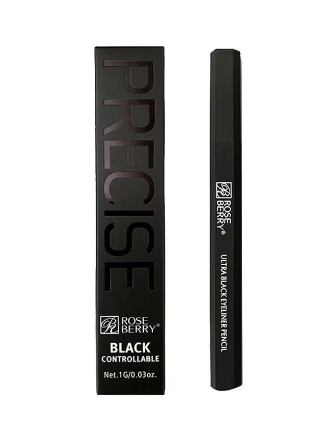 Complete eye makeup set: Eyebrow powder palette (3 colors) + jet black eyeliner - Image 2