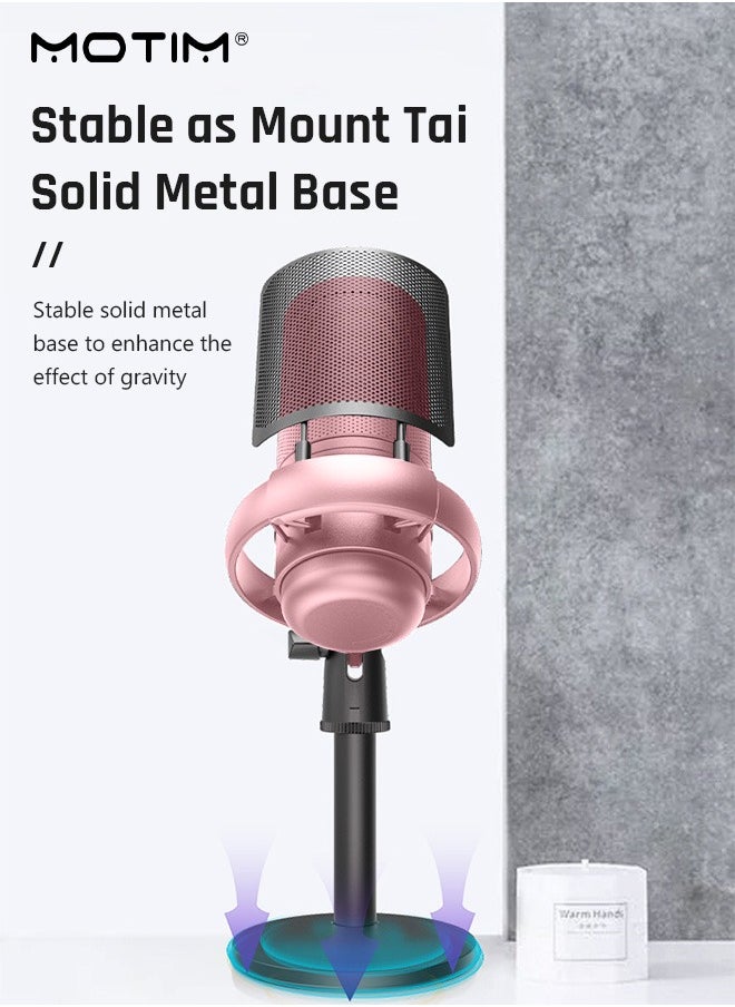 ميكروفون ألعاب ميكروفون مكثف Usb للألعاب، ميكروفون كمبيوتر مكتبي مكثف RGB، ميكروفون كمبيوتر مكتبي على الكمبيوتر الشخصي PS4/ PS4 / PS5 / Mac / الهاتف، كتم الصوت، مرشح البوب، حامل، للألعاب، البث، البودكاست، Twitch، Youtube، Discord