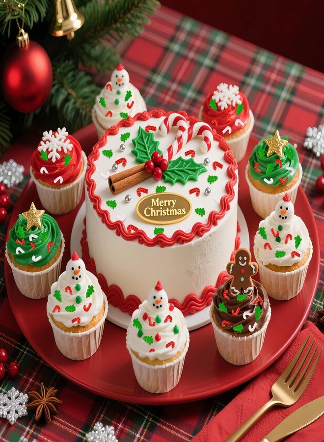 LEBERY Christmas Tree Sprinkles 3.5 Oz Red Green White Sprinkle Edible Christmas Sprinkles Holiday Candy Cane Sprinkle for Cake Decorating Edible Christma Cake Topper Ice Cream Cookie Decor - Image 3