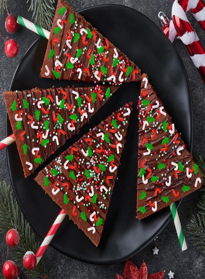 LEBERY Christmas Tree Sprinkles 3.5 Oz Red Green White Sprinkle Edible Christmas Sprinkles Holiday Candy Cane Sprinkle for Cake Decorating Edible Christma Cake Topper Ice Cream Cookie Decor - Image 4