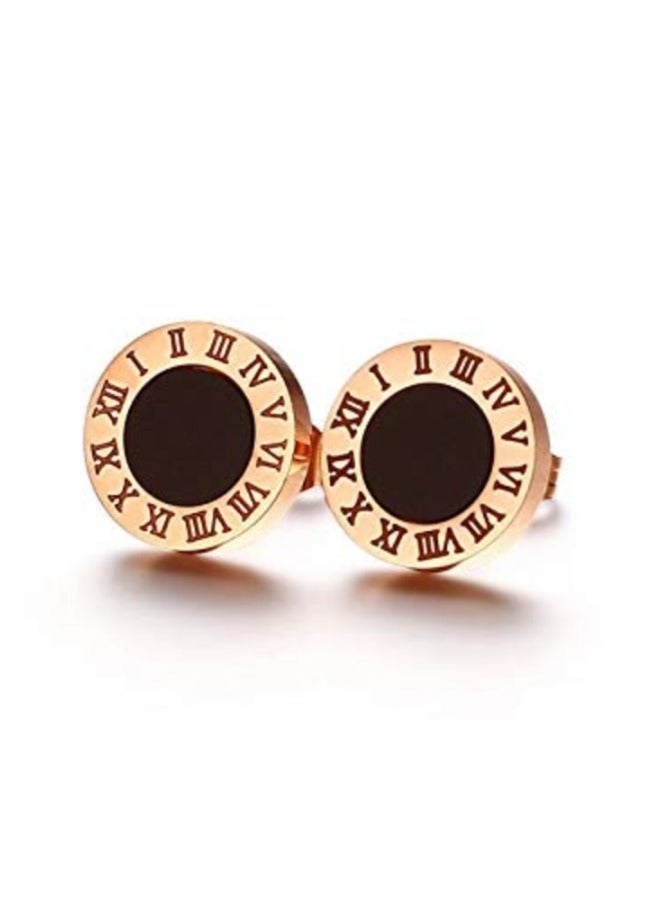 Elegant Roman Numeral Earrings for Women Single Stud Black Color Earring  | Perfect Jewelry Gift for Women  - Image 2