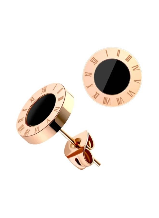 Elegant Roman Numeral Earrings for Women Single Stud Black Color Earring  | Perfect Jewelry Gift for Women  - Image 3