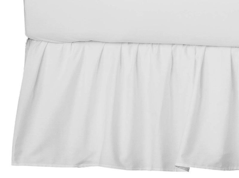 American Baby Company American Baby Company Ultra Soft Microfiber Ruffled PortaMiniCrib Skirt White for Boys and Girls 