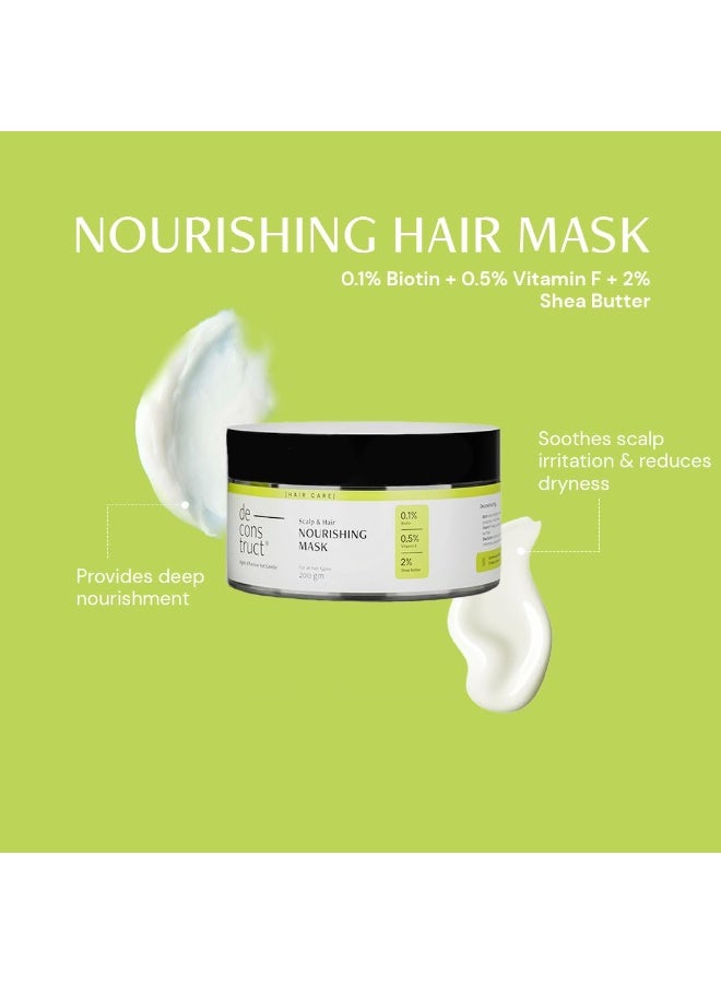 Deconstruct Hair Nourishing Range | Contains Hair Mask, Shampoo, and Conditioner | For Strong, Nourished & Frizz-free Hair | For Men & Women | 200ml+200ml+ 200g - Image 4