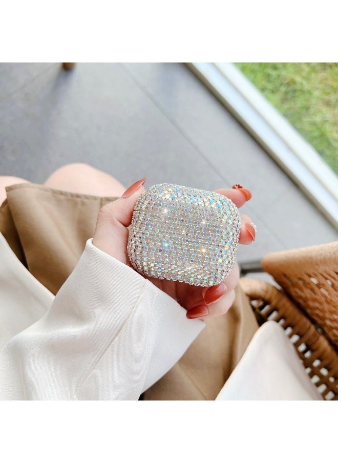 Generic - For Airpods Pro Headset Cover For Apple Rhinestone 1/2 Generation Bluetooth Headset With Sparkling Diamond Storage Shell 3 Generations-Color:Red Rhinestone Earphone Cover-Applicable Model:3 Generation AirPods - Image 1